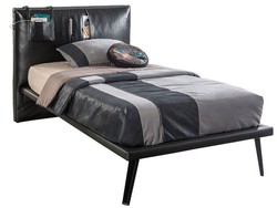 Dark Metal bed 100x200 cm