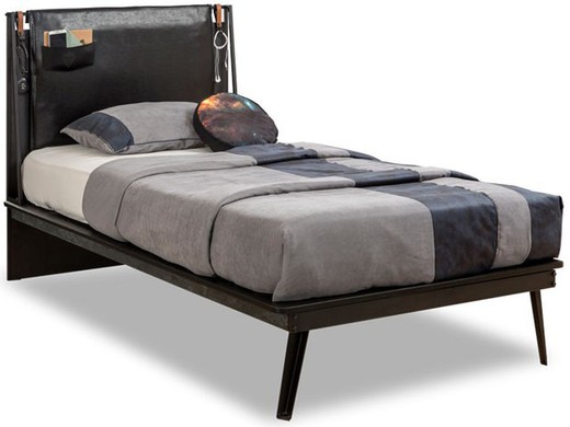 Dark Metal Line bed 100x200 cm