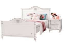 Romantic Single XL Bed 120x200cm